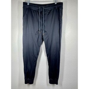 Brooklyn Calling Joggers Lounge Pants Drawstring Pockets Black Medium
